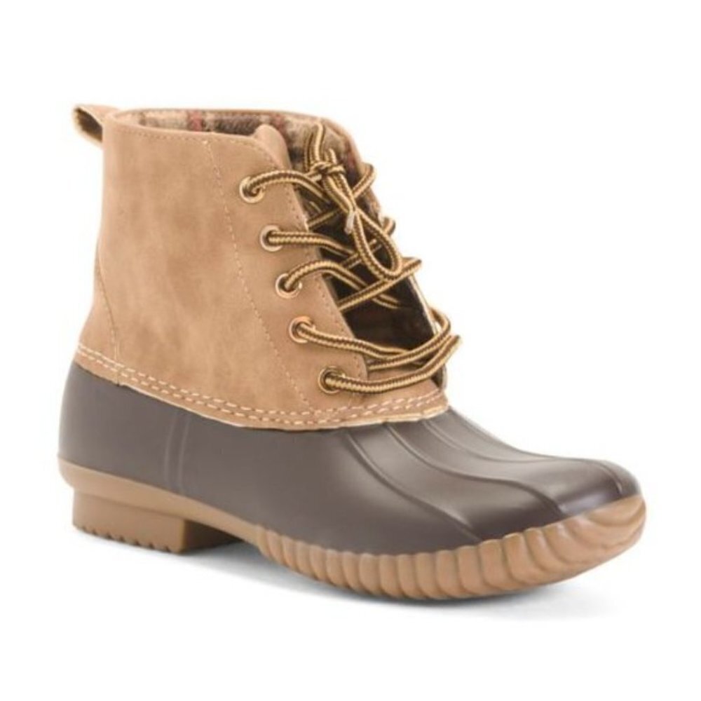 Henry Ferrera Women's Duck Boots Water Tan Brown 6
